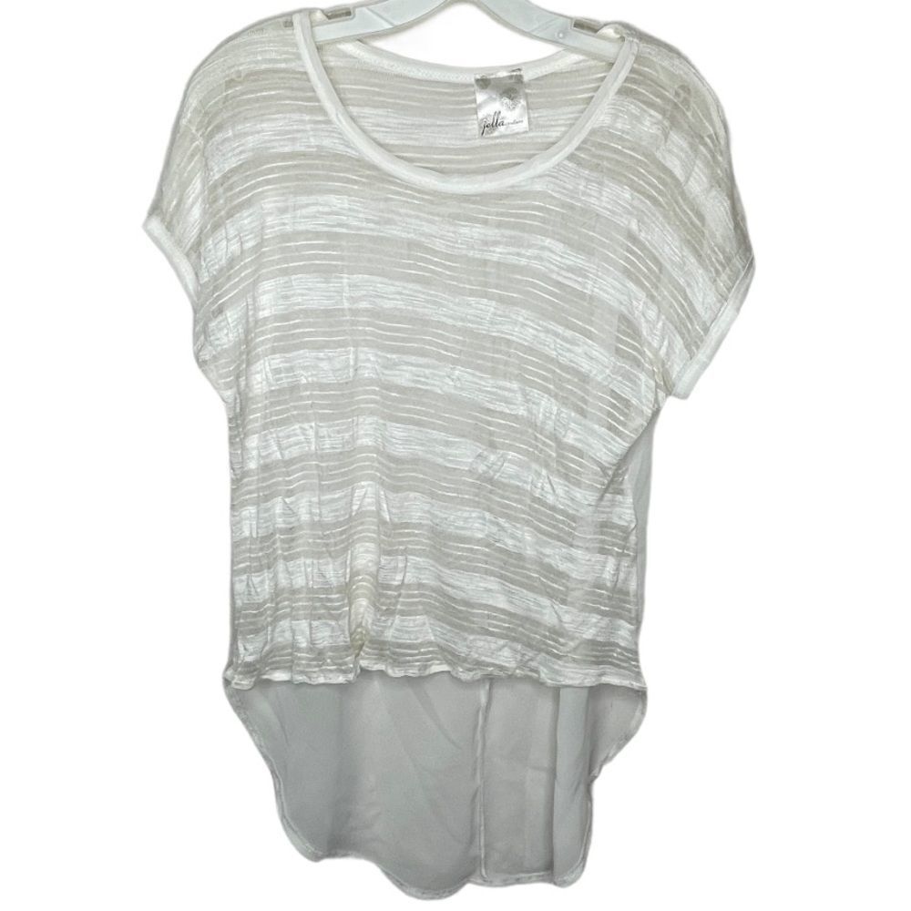 Jella Couture Sheer Top White